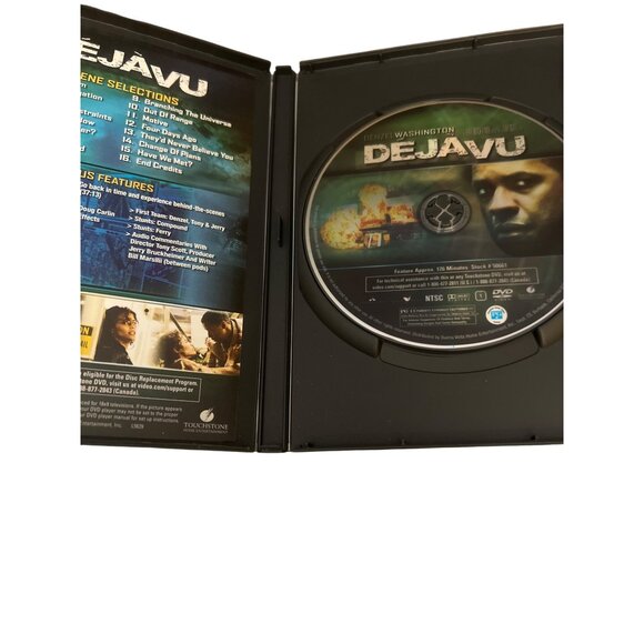 Deja Vu DVD Widescreen Edition Bonus Features Starring Denzel Washington Case - Picture 3 of 3